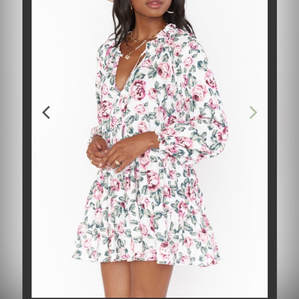 Show Me Your MuMu Birdie Floral Bella Enchanted Mini Dress - Picture 2 of 10